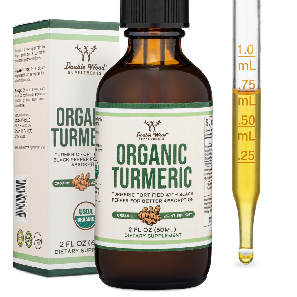 Turmeric Curcumin with Black Pepper Drops - Organic Turmeric Supplement Drops 1,180mg - 2FL OZ, 60 Servings (with Black Pepper Seed, Ginger, Rosemary, and Sage) - FENGGESTORE20