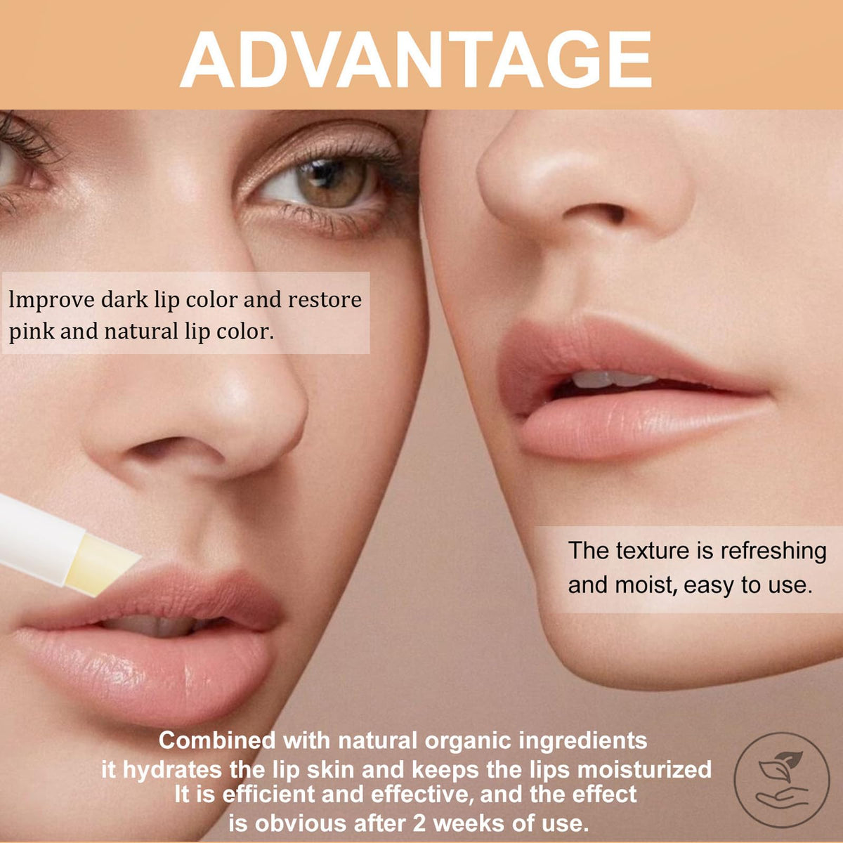 Turmeric Lip Balm for Smokers With Root Oil - Brightening for Dark Lips, Long-Lasting Moisturizer for Dry - FENGGESTORE20