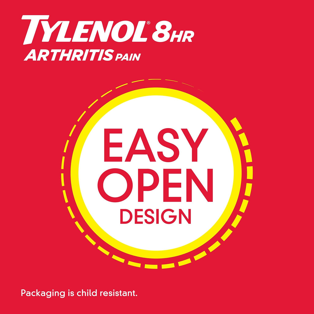 Tylenol 8HR Arthritis Pain Relief Caplets, Fast, Strong Pain Relief, 650 mg Acetaminophen for Minor Arthritis & Joint Pain, Fever Reducer, Extended Release, Won't Irritate Stomach, 100 Count - FENGGESTORE20