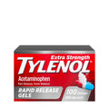 Tylenol Extra Strength Acetaminophen Rapid Release Gels, Fast, Strong Pain Relief, Fever Reducer, 500 mg Gelcaps with Laser‑Drilled Holes for Fast Release, OTC Medicine, 100 Count - FENGGESTORE20