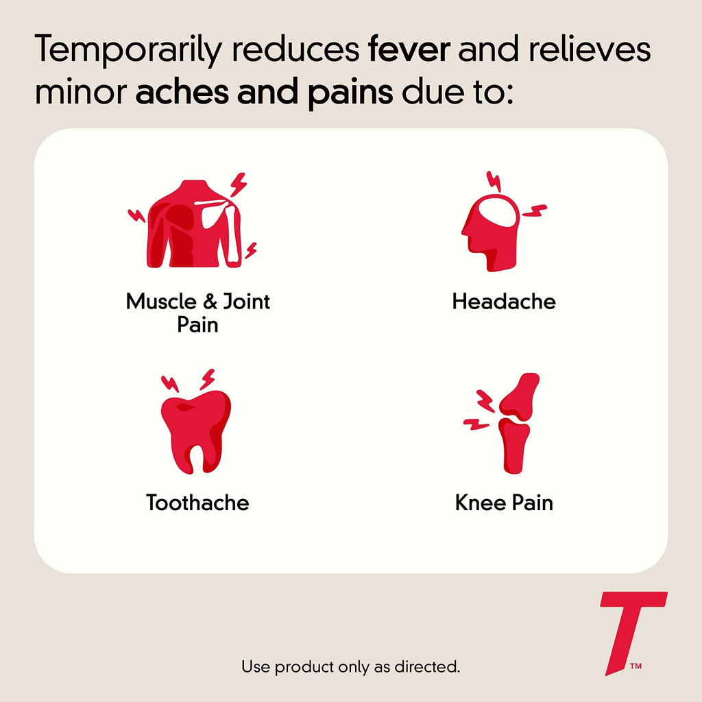 Tylenol Extra Strength Pain Relief Pills, Fast, Strong Pain Relief, Acetaminophen 500 mg Caplets, Pain Reliever & Fever Reducer Medicine for Headache, Backache, Toothache & Minor Arthritis, 100 Count - FENGGESTORE20