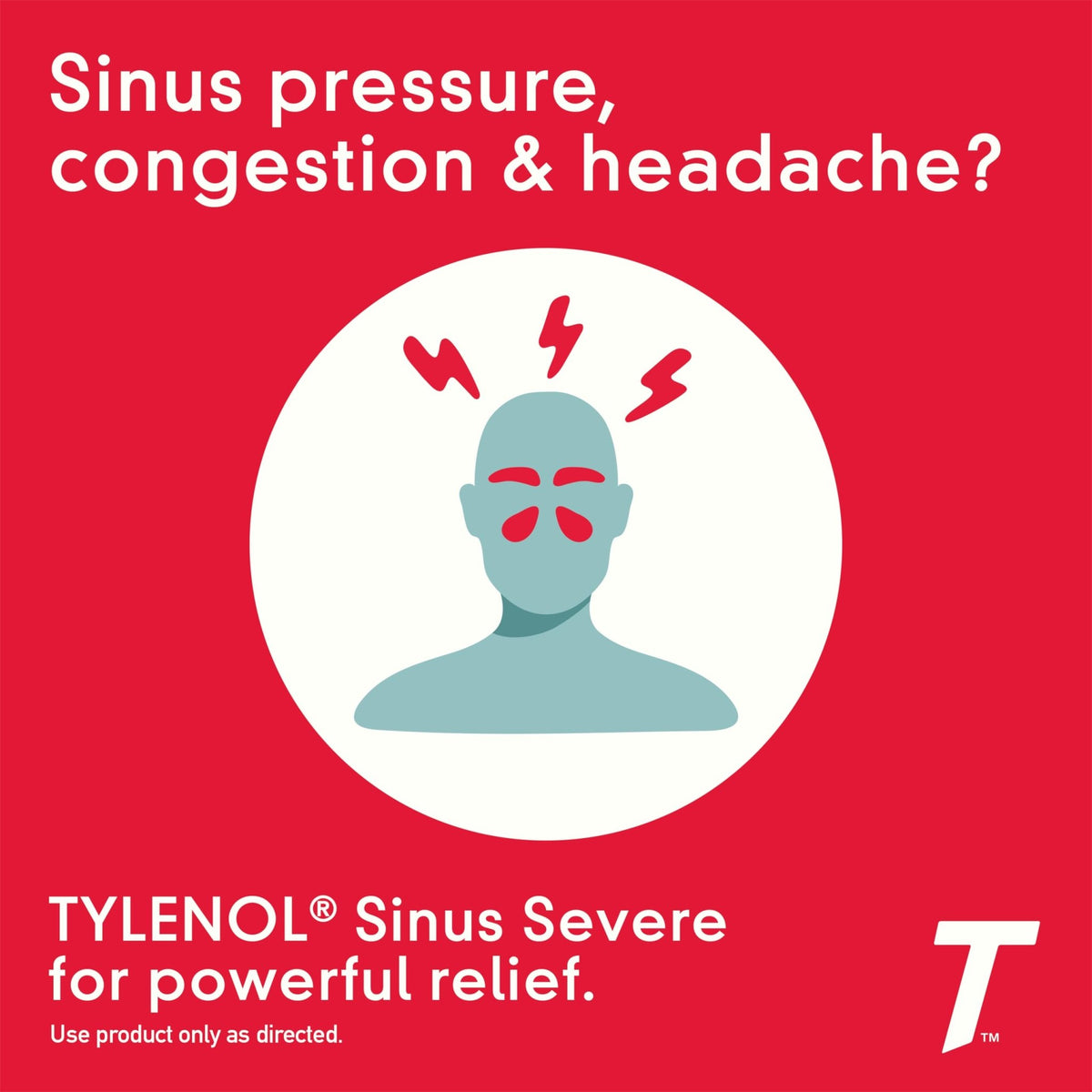 Tylenol Sinus + Headache Daytime Non-Drowsy Relief Caplets, Acetaminophen 325mg, Phenylephrine HCI 5mg, Nasal Decongestant for Sinus Pain, Headache & Nasal Congestion Relief, Fever Reduction, 24 Count - FENGGESTORE20