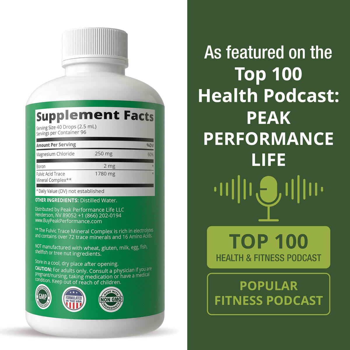 Ultra High Purity Trace Minerals Liquid Drops for Water. Ionic Plant Based Fulvic Trace Mineral Drop Supplement + Magnesium. Replenishes Natural Minerals, Electrolytes + Optimal pH Levels - FENGGESTORE20