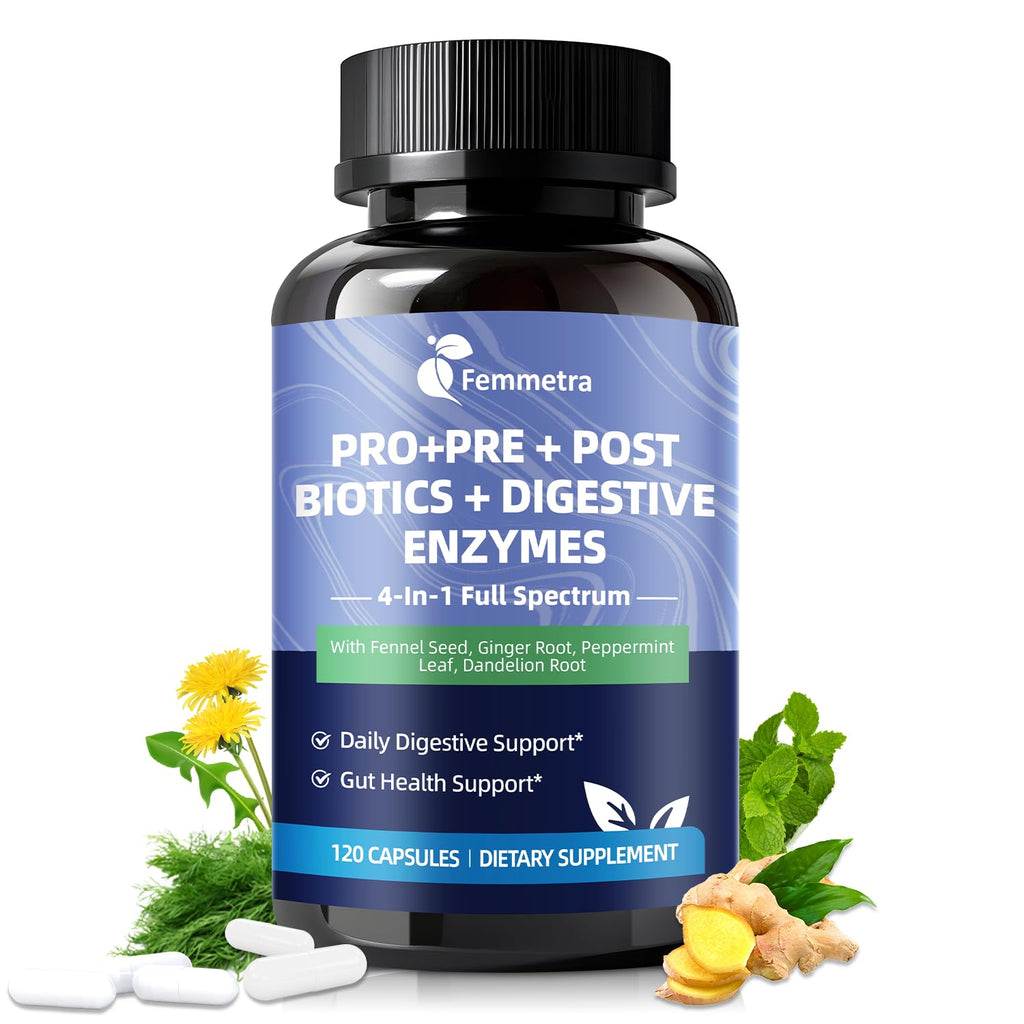 Ultra Probiotics for Women Men 200 Billion CFU - 36 Strains 14 Digestive Enzymes, 4 Anti-Bloat Herbs, 3 Prebiotic Fibers & 4 Postbiotics, Gut, Digestive, Regularity - FENGGESTORE20