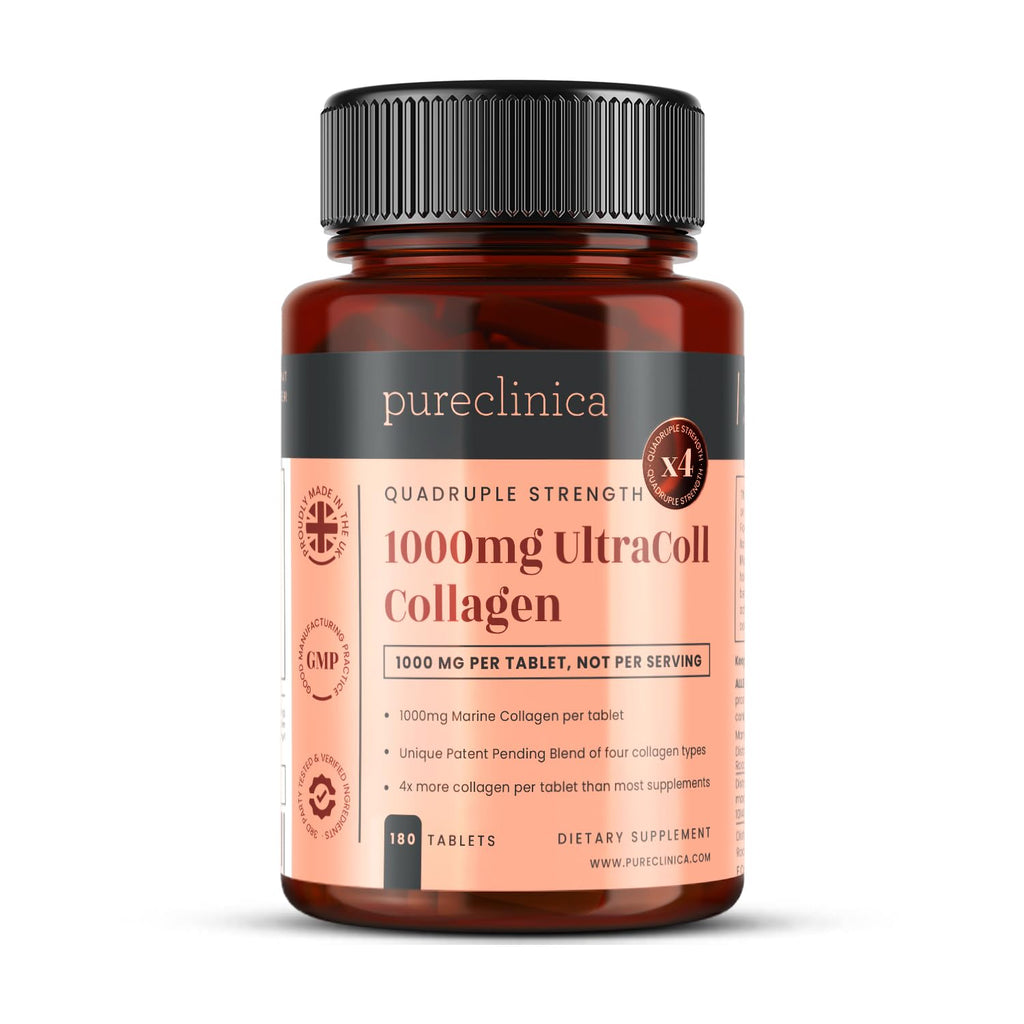 UltraColl Marine Collagen 1000mg x 180 Tablets (6 Months Supply). The only Patented Anti-Aging Collagen Types I, II, III, and VII. - FENGGESTORE20