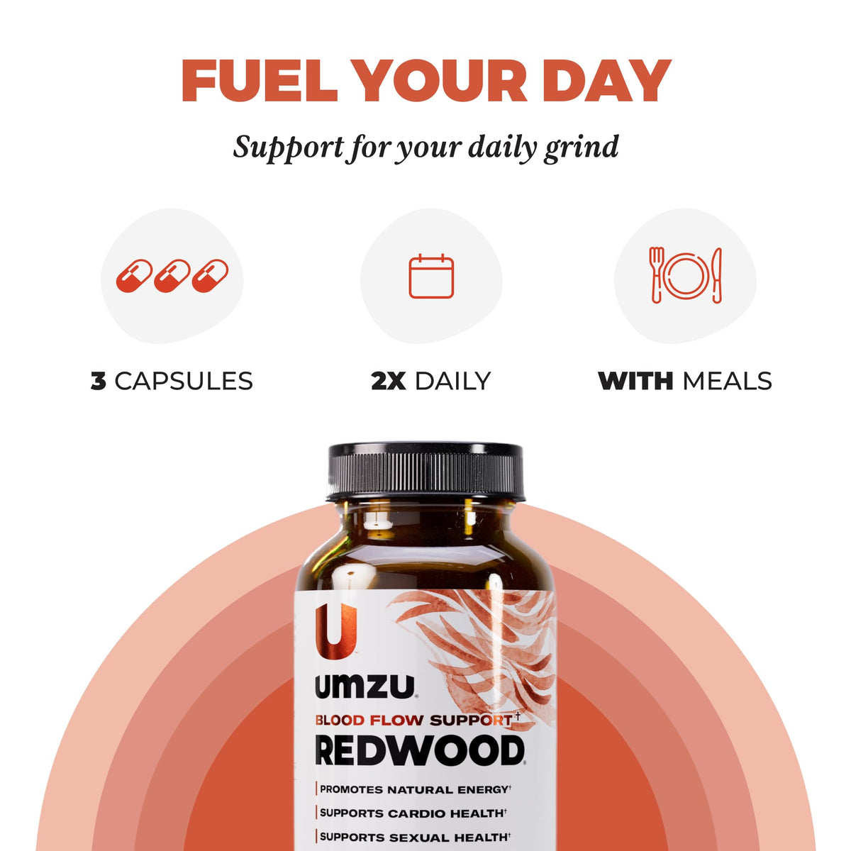 UMZU Redwood Nitric Oxide Booster, (30 Day Supply) – Vitamin C, Garlic & Horse Chestnut – Healthy Circulation & Endurance – Daily Cardiovascular Support Nitric Oxide - FENGGESTORE20
