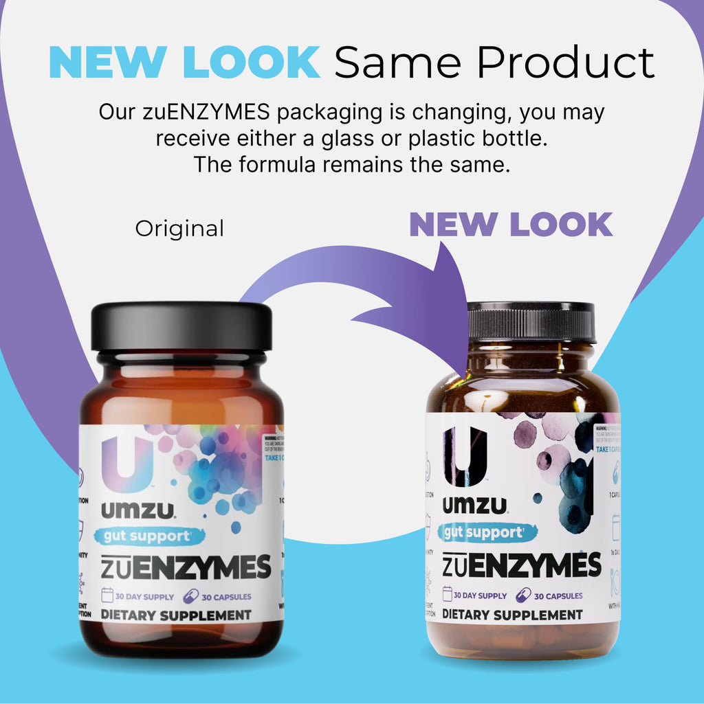 UMZU zuEnzymes Digestive Support Supplement, (30 Day Supply) – 21 Enzyme Blend with Lipase Protease & Amylase – Digestive Enzymes for Gut Health & Probiotic Daily - FENGGESTORE20