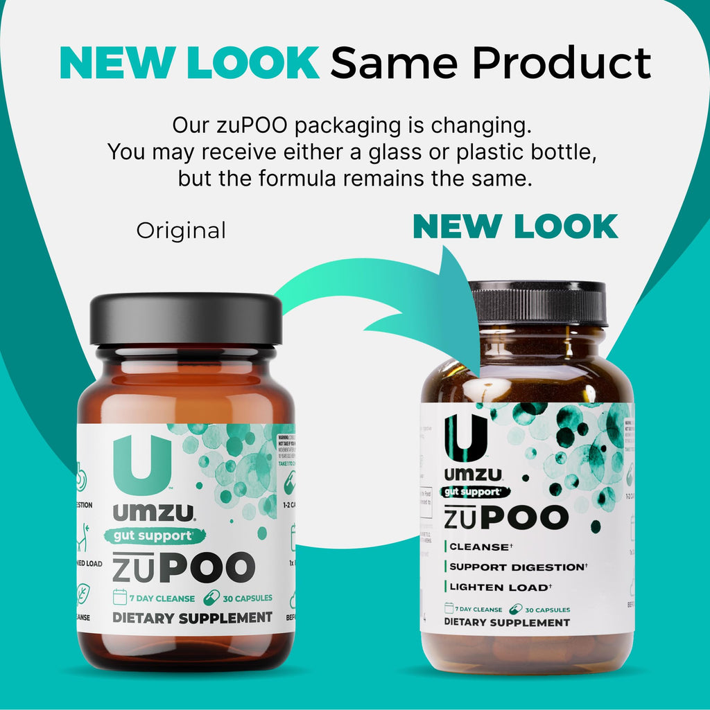 UMZU zuPOO Gut Cleanse Detox, 30 Capsules – 7-Day Natural Colon Cleanse with Cascara Sagrada & Magnesium Citrate – Vegan, Non-GMO - FENGGESTORE20