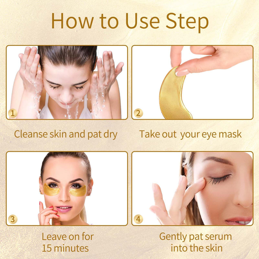 Under Eye Patches, 40 Pairs Eye Mask for Dark Circles, Puffy Eyes, Undereye Bags,Wrinkles - FENGGESTORE20