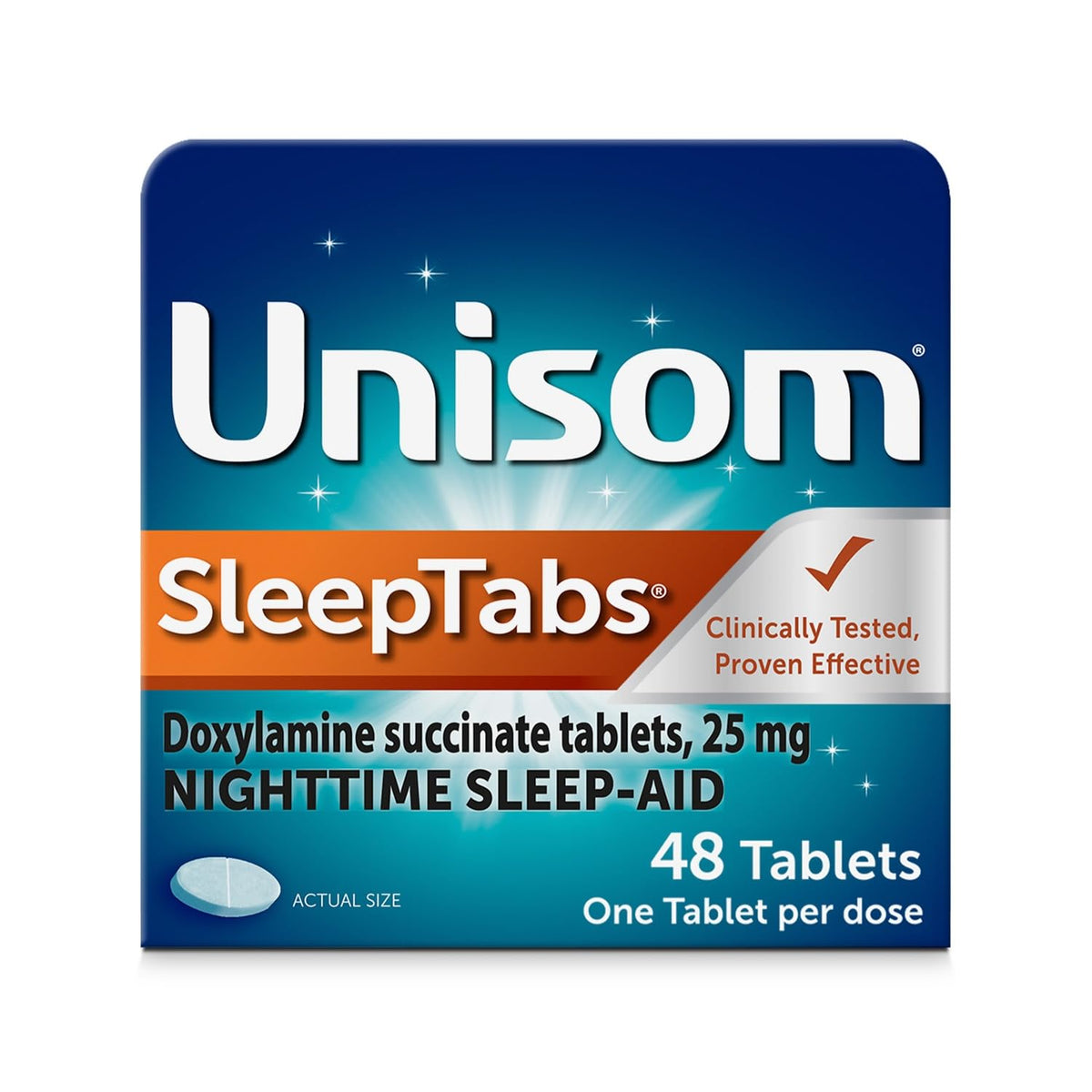 Unisom SleepTabs, Nighttime Sleep-aid, Doxylamine Succinate, 48 Tablets - FENGGESTORE20