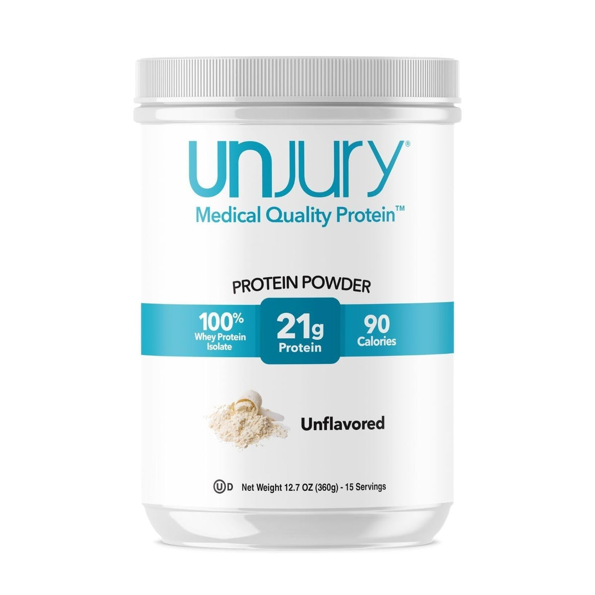 Unjury Unflavored Protein Powder | 21g 100% Whey Isolate Protein Powder | Unflavored Whey Protein Powder | Low Carb and Sugar Free Whey Protein Isolate | Gluten Free - FENGGESTORE20