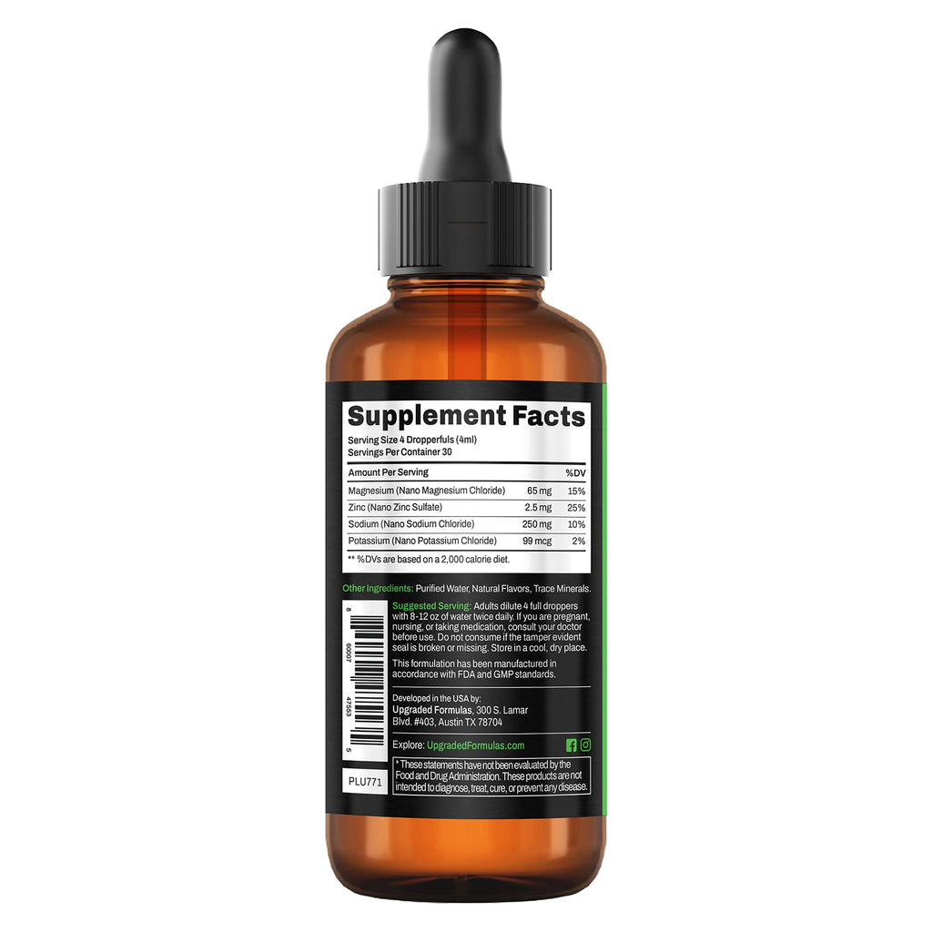 Upgraded Formulas Upgraded Charge Optimal Electrolyte Blend with Liquid Nano Minerals Dietary Supplement, 4 Fluid Ounces - FENGGESTORE20