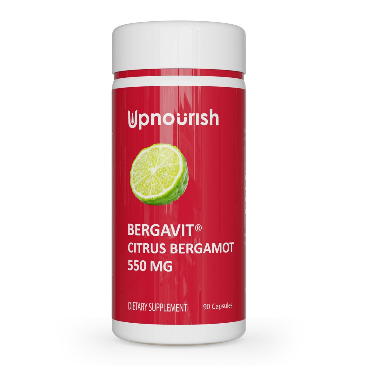UpNourish BERGAVIT Citrus Bergamot Cholesterol Supplement - Italian Citrus Bergamot Extract 550mg for Women and Men 90 Vegan Capsules - FENGGESTORE20