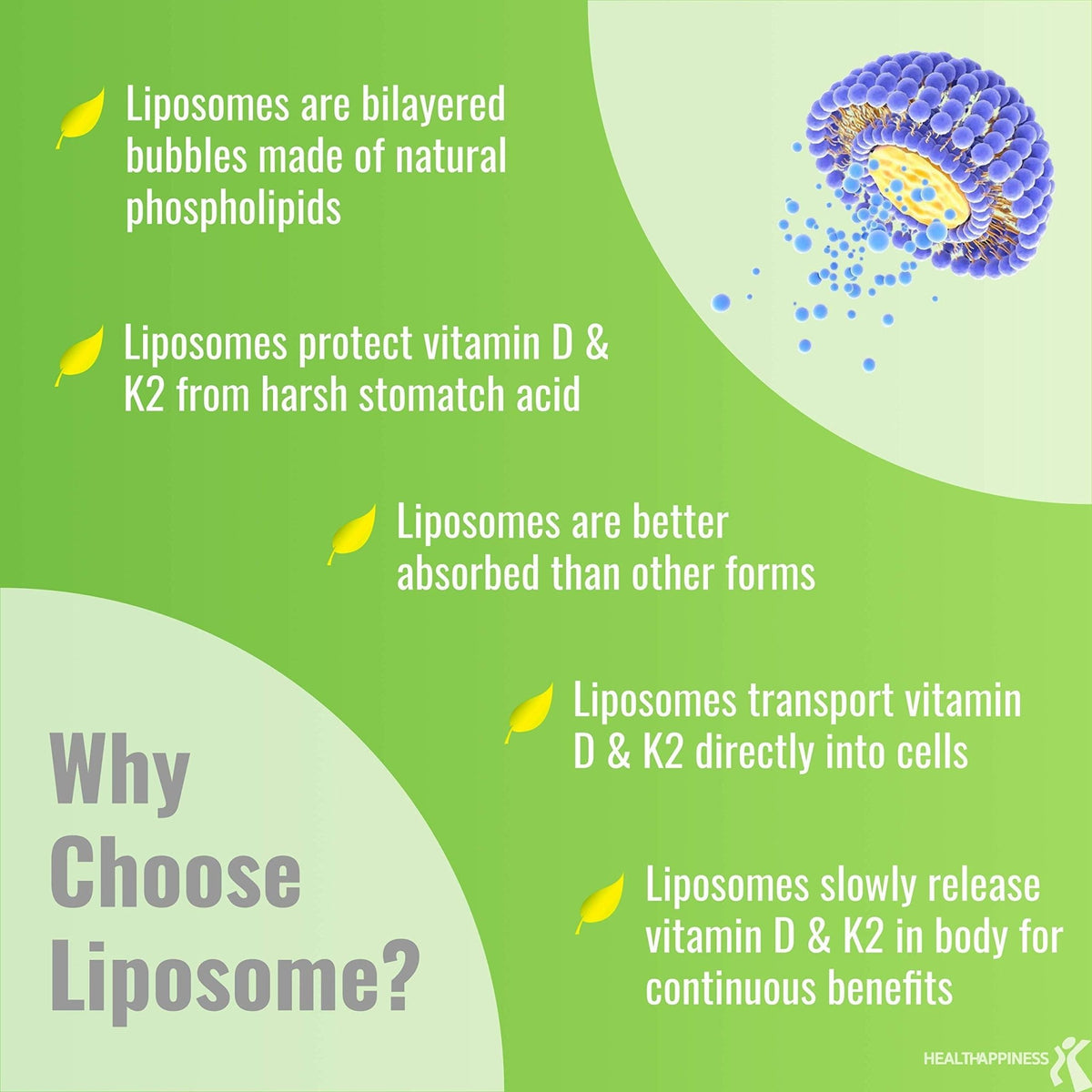 UpNourish Liposomal D3 K2 MK-7 – 365 Mini softgels with Organic Coconut Oil - 5000 IU 125 mcg Vitamin D3 and 100 mcg Vitamin k2 - FENGGESTORE20