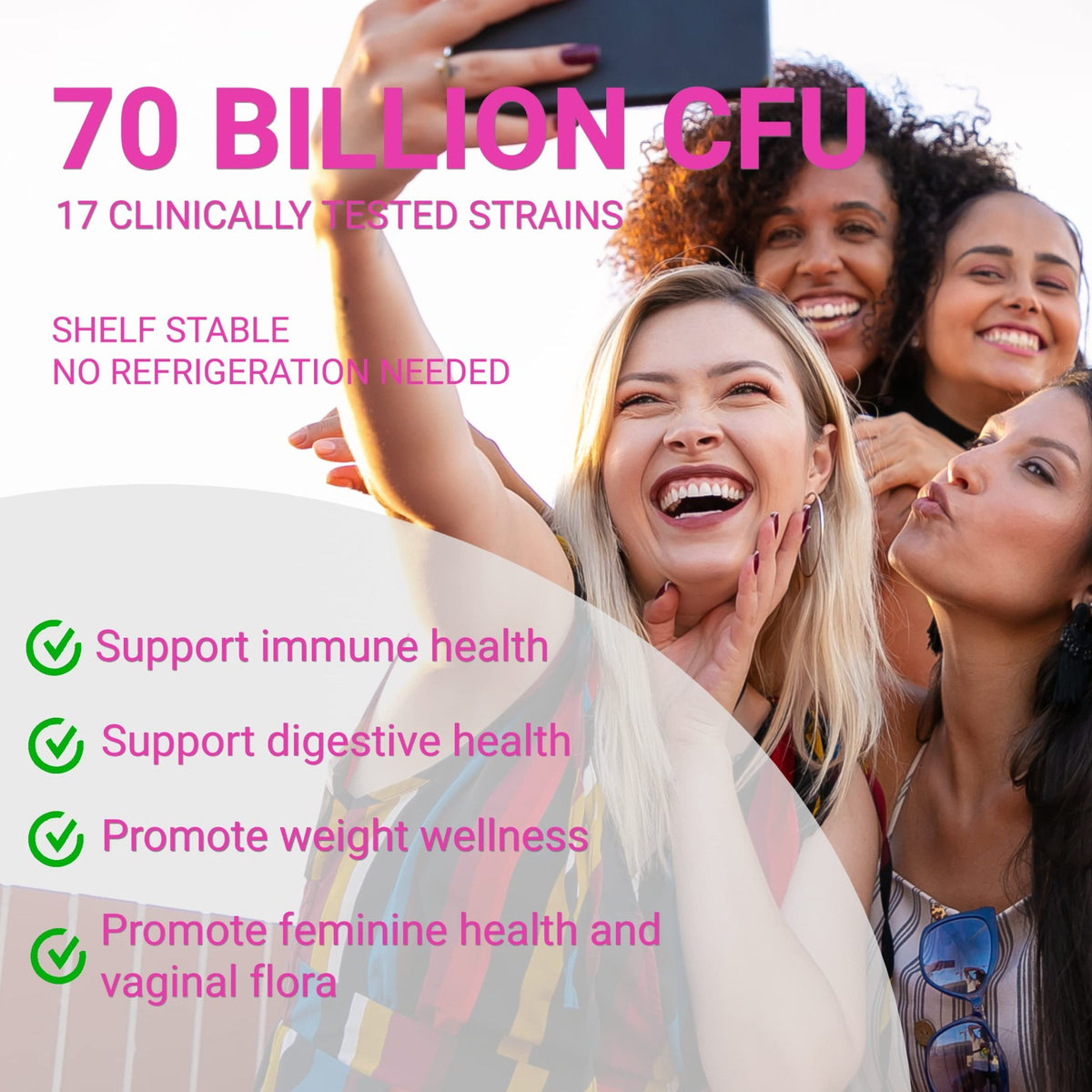 UpNourish Probiotics, Caviar Collagen with Prebiotics for Women's Digestive, Skin Radiance, and Feminine Health with Cranberry - FENGGESTORE20