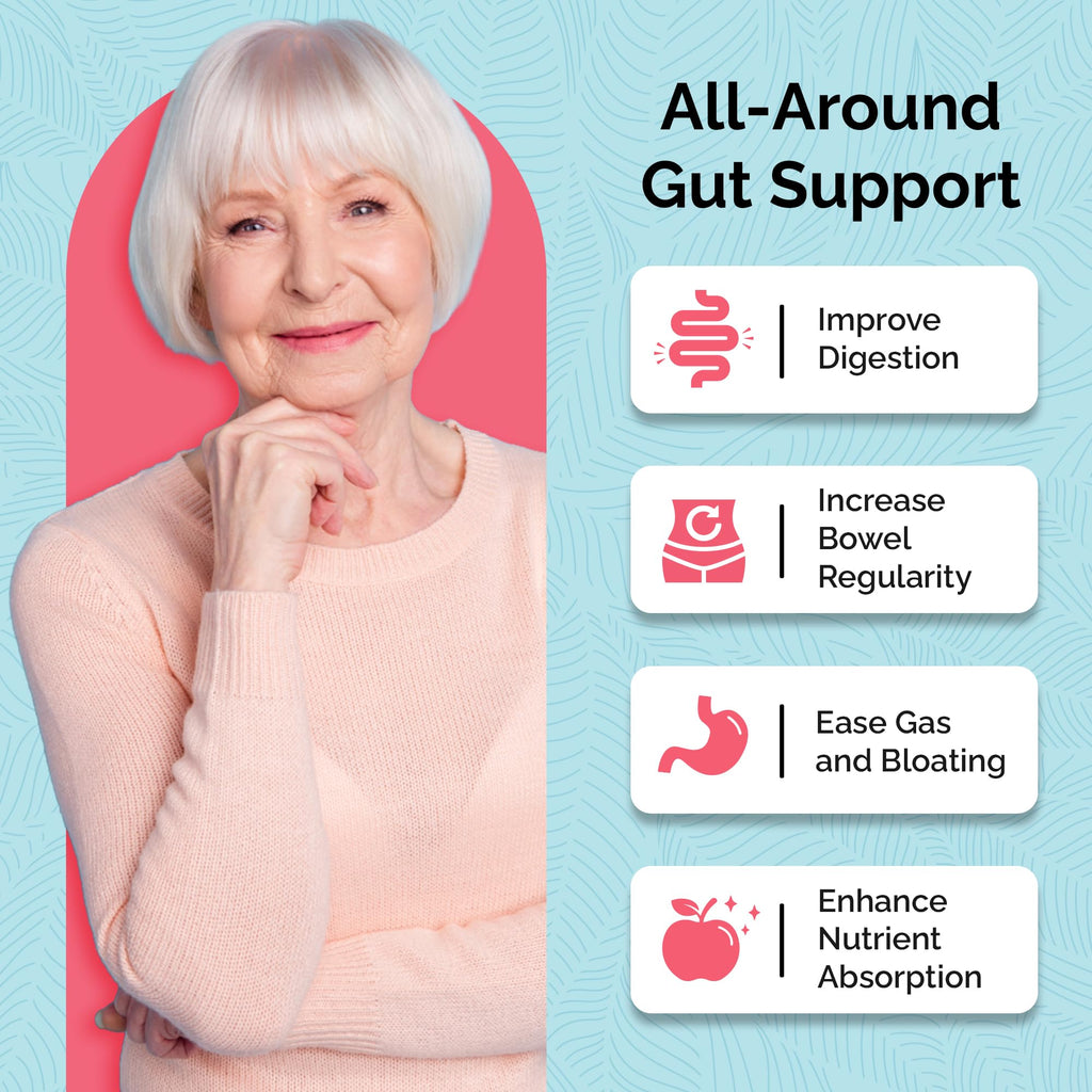 UpWellness Total Revive+ Digestive Enzymes - Broad-Spectrum Enzymes for Digestive Health - Supports Gut Health and Nutrient Absorption - FENGGESTORE20