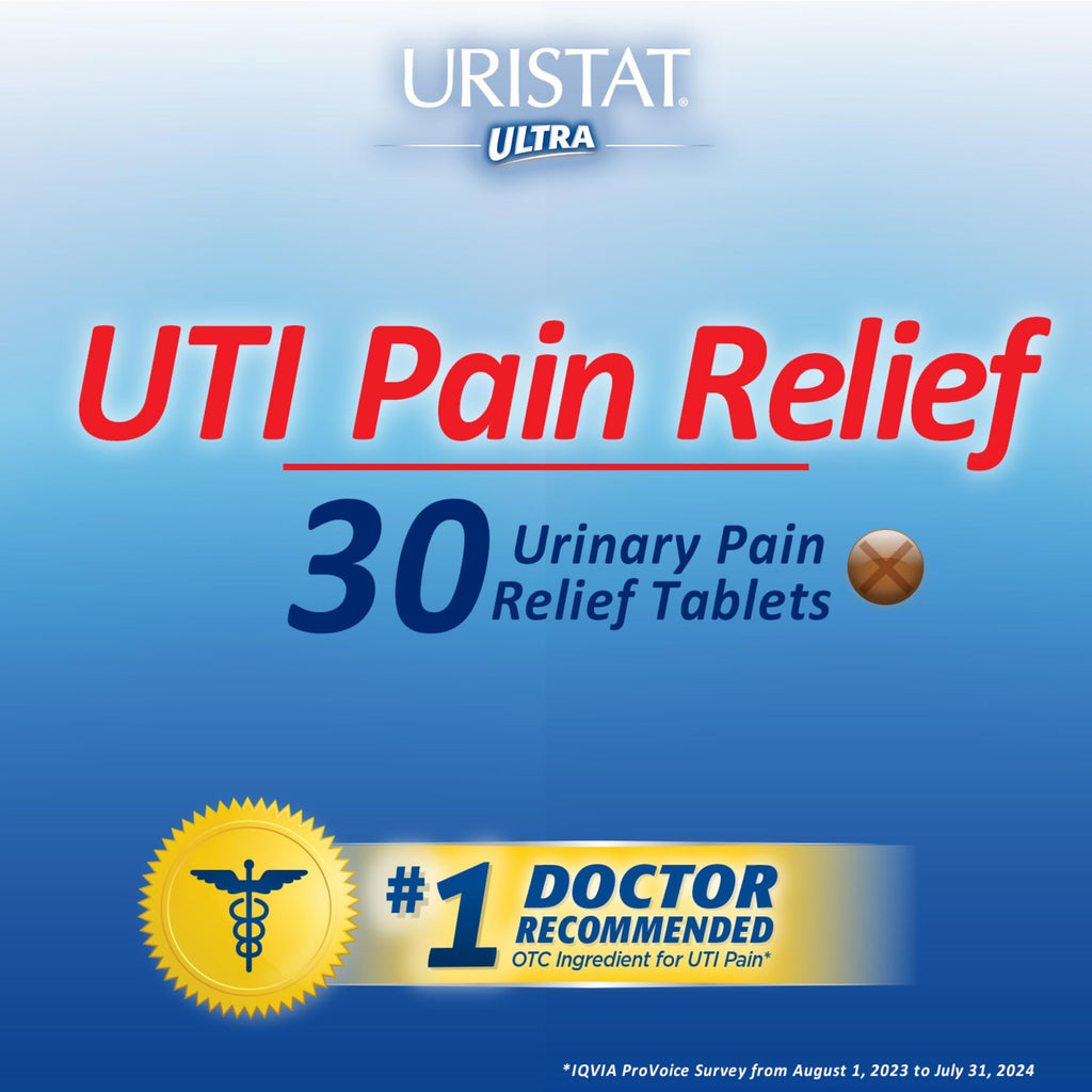 Uristat Ultra Strength UTI Relief Tablets – Ease Urinary Pain, Burning & Urgency, Cranberry Flavor, 30 Count - FENGGESTORE20