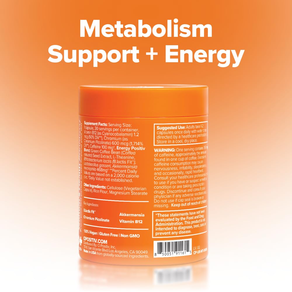 URO Metabolism + Probiotic Support Capsules – Metabolism, Gut Health & Sustained Energy – with Chromium Picolinate, Green Coffee Bean Extract - FENGGESTORE20