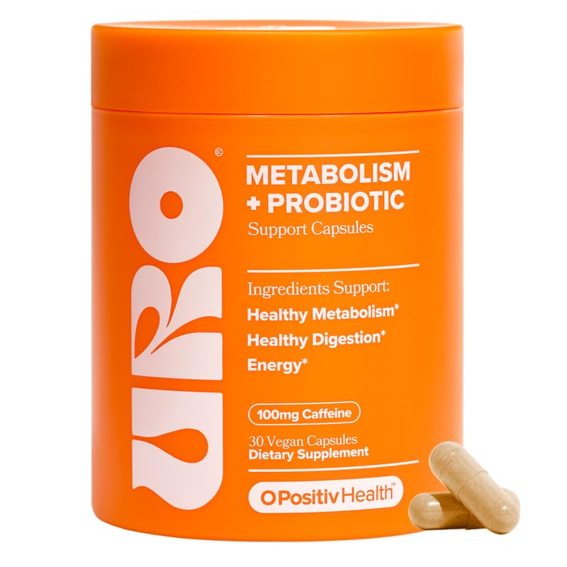 URO Metabolism + Probiotic Support Capsules – Metabolism, Gut Health & Sustained Energy – with Chromium Picolinate, Green Coffee Bean Extract - FENGGESTORE20