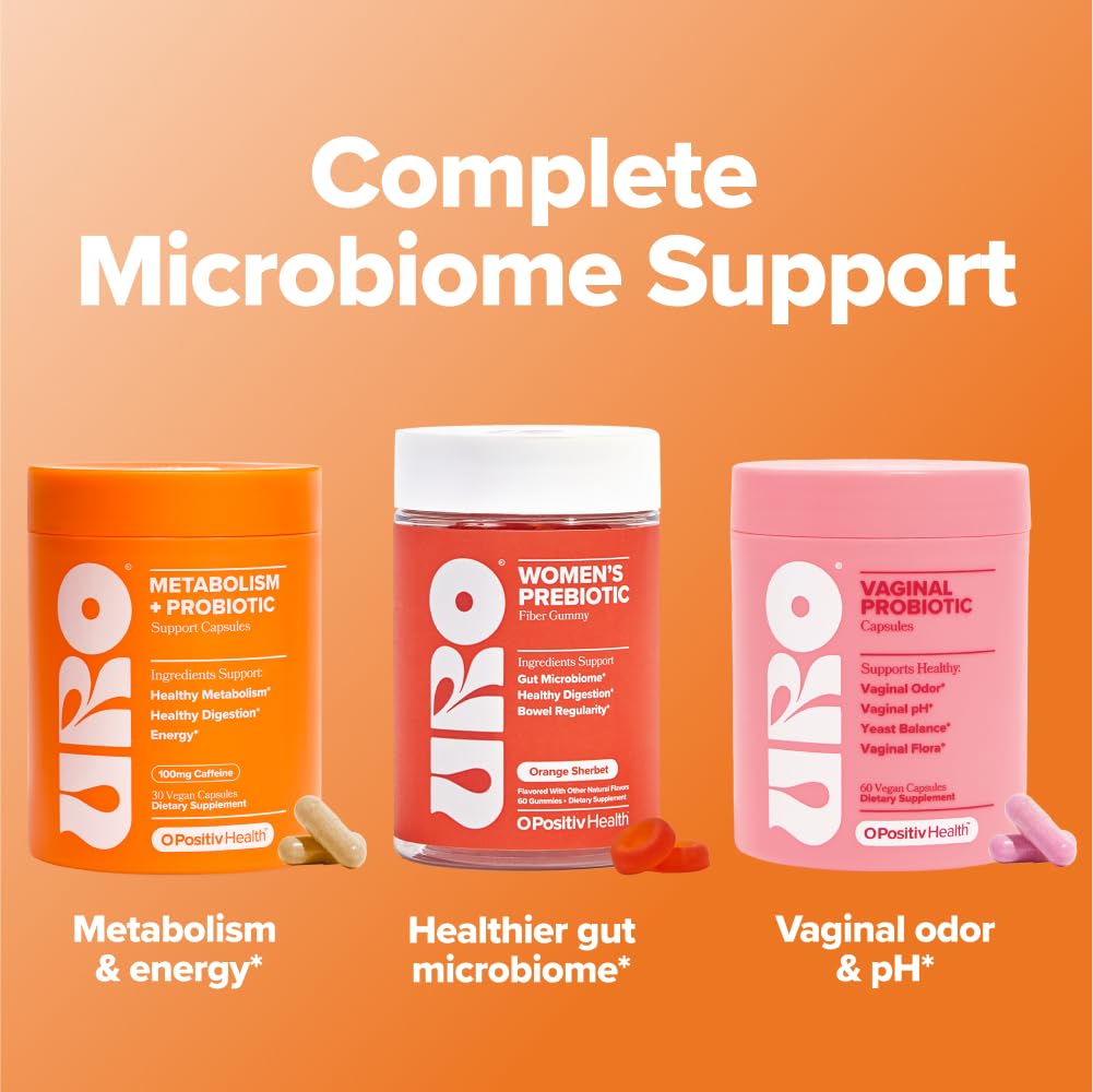 URO Metabolism + Probiotic Support Capsules – Metabolism, Gut Health & Sustained Energy – with Chromium Picolinate, Green Coffee Bean Extract - FENGGESTORE20