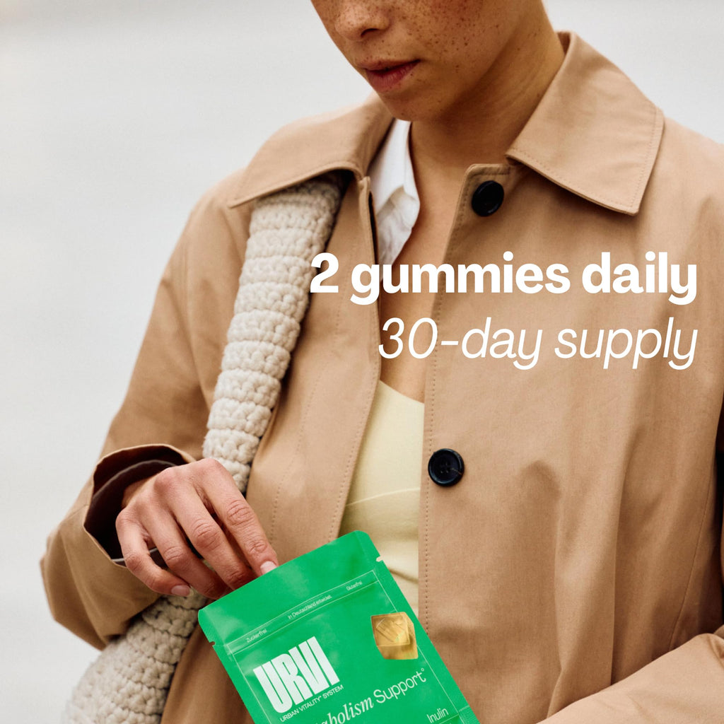URVI® Metabolism Support Gummies 4-in-1 – Chromium Picolinate, Choline, Inulin & Ginger Extract - Prebiotic Fiber & Minerals – Gut Health & Digestive Support – Sugar-Free – Ginger-Lemon Flavor, 60pcs - FENGGESTORE20