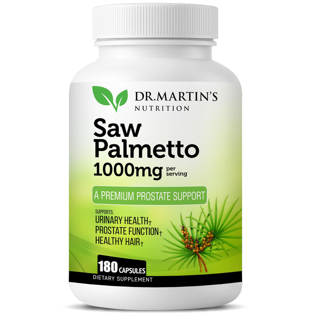 USA Grown Saw Palmetto | 180 Capsules Prostate Health Supplement | Hair Growth for Men & Women | Support to Help Maintain Normal Urination Frequency - FENGGESTORE20