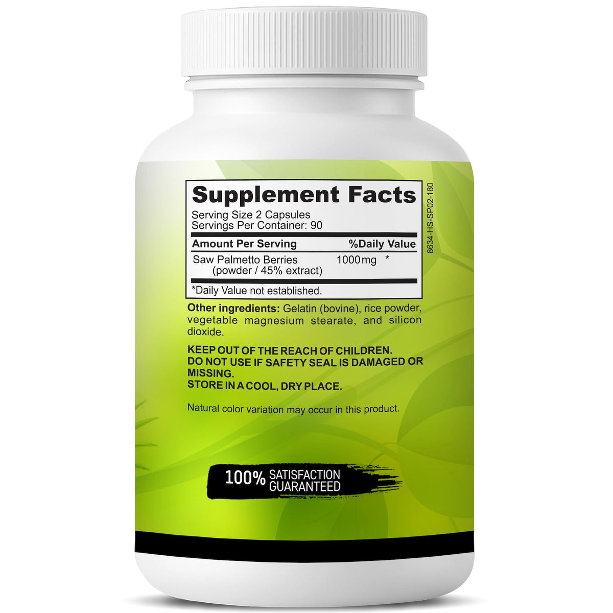 USA Grown Saw Palmetto | 180 Capsules Prostate Health Supplement | Hair Growth for Men & Women | Support to Help Maintain Normal Urination Frequency - FENGGESTORE20