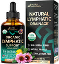 USDA Organic Lymphatic Drainage Supplement - Echinacea | Elderberry | Dandelion | Rosehip | Cleavers | Calendula | Burdock - Made in USA - Lymph System Drops - Immune Support, Cleanse & Detox, 2 fl oz - FENGGESTORE20
