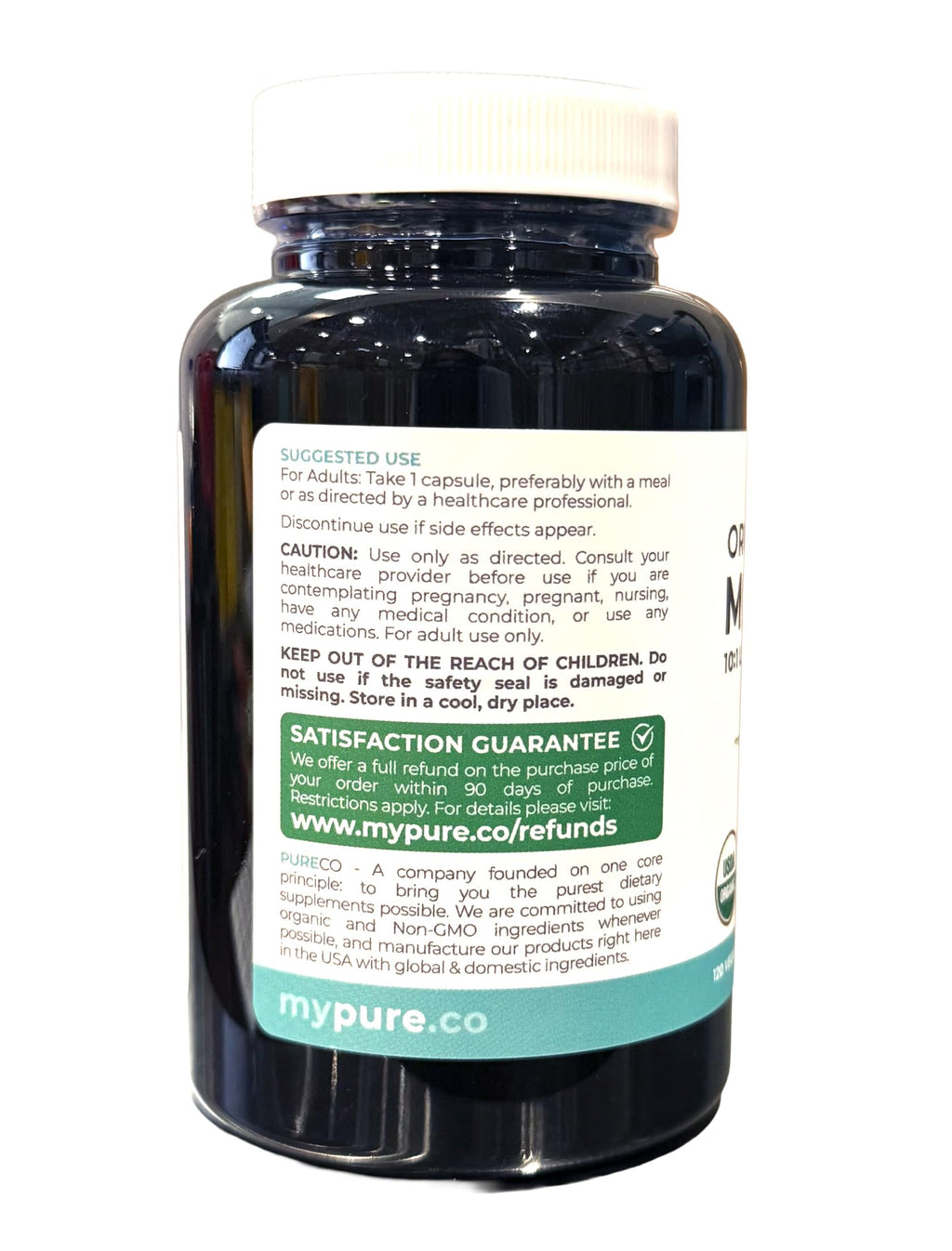 USDA Organic Moringa Capsules - High Potency Organic Moringa 500mg Extract 10:1 Per 1 Capsule Serving - Nutrient Dense Green Superfood Antioxidant - FENGGESTORE20