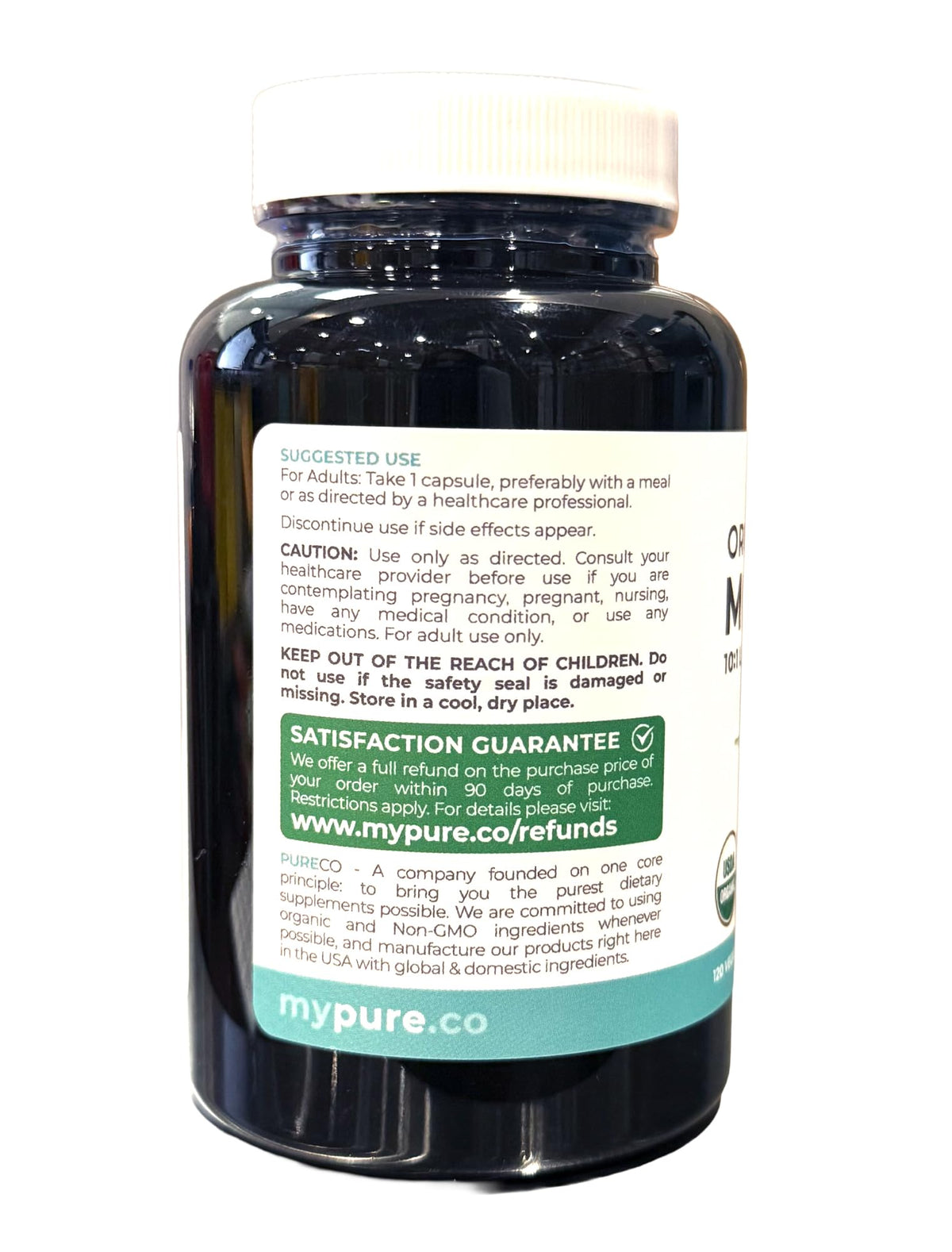 USDA Organic Moringa Capsules - High Potency Organic Moringa 500mg Extract 10:1 Per 1 Capsule Serving - Nutrient Dense Green Superfood Antioxidant - FENGGESTORE20