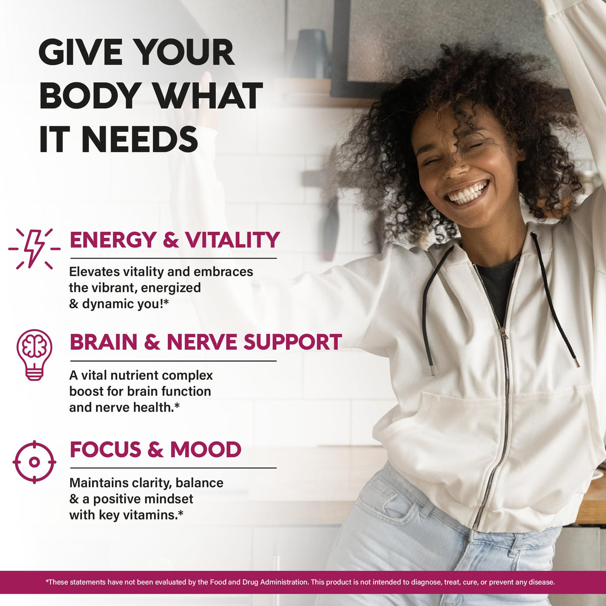 USDA Organic Vitamin B-Complex B5 Pantothenic Acid | B12 Methylcobalamin | B1 Thiamine | B6 Pyridoxine | B7 Biotin | B9 Folic | B3 Niacinamide - FENGGESTORE20
