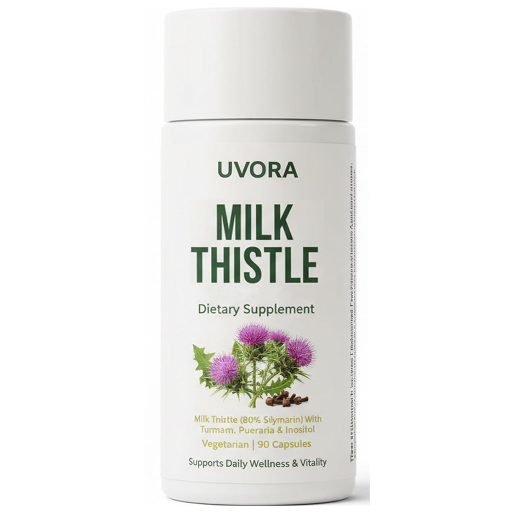 Uvora - Milk Thistle Extract,Uvora Premium Herbal Supplement with Milk Thistle Extract & Antioxidants – Supports Natural ification - FENGGESTORE20