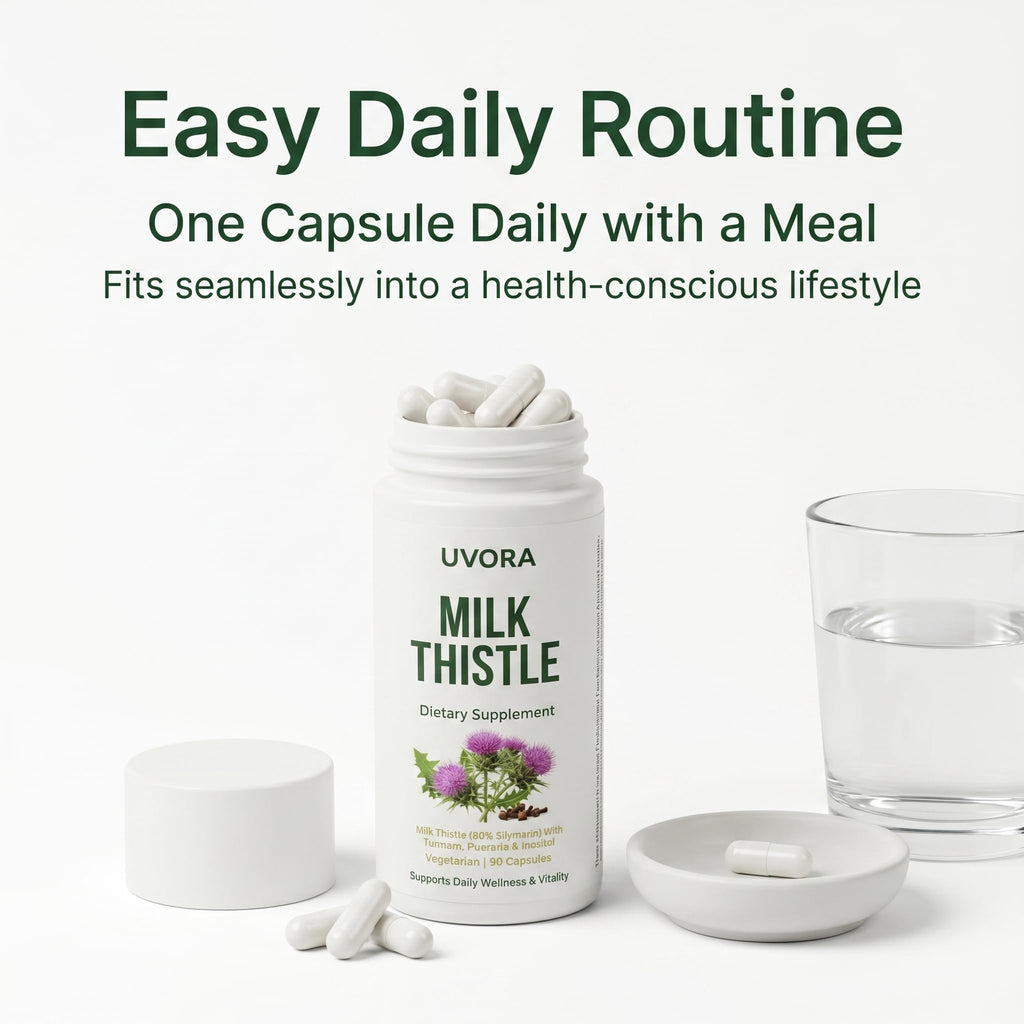 Uvora - Milk Thistle Extract,Uvora Premium Herbal Supplement with Milk Thistle Extract & Antioxidants – Supports Natural ification - FENGGESTORE20