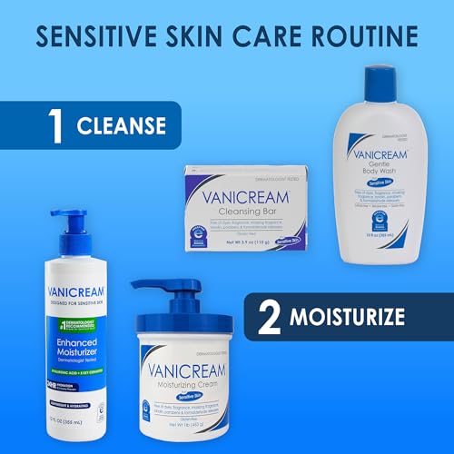Vanicream Enhanced Moisturizer, 12 fl oz, Formulated without Common Irritants, Body Moisturizer, All-Day Hydration with Hyaluronic Acid - FENGGESTORE20