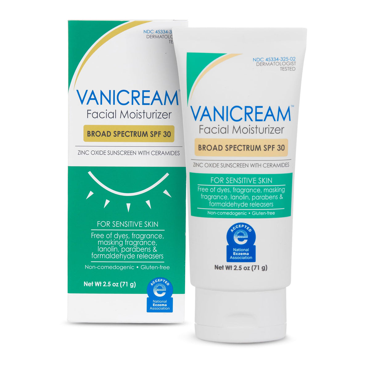 Vanicream Facial Moisturizer Broad Spectrum SPF 30; 2.5 Fl. Oz. - FENGGESTORE20