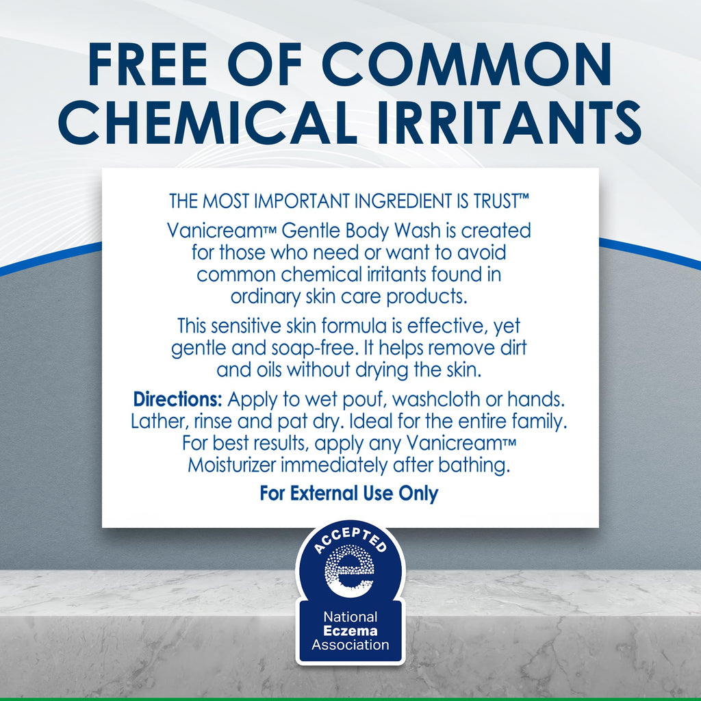 Vanicream Gentle Body Wash -12 fl oz - Formulated Without Common Irritants for Those with Sensitive Skin - FENGGESTORE20