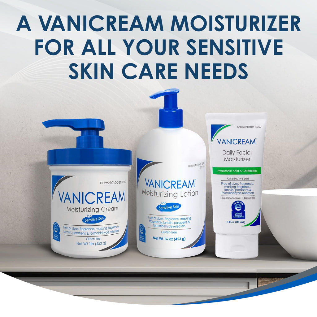 Vanicream Moisturizing Lotion with Pump | Fragrance and Gluten Free | For Sensitive Skin | 16 Ounce (Pack of 1) - FENGGESTORE20