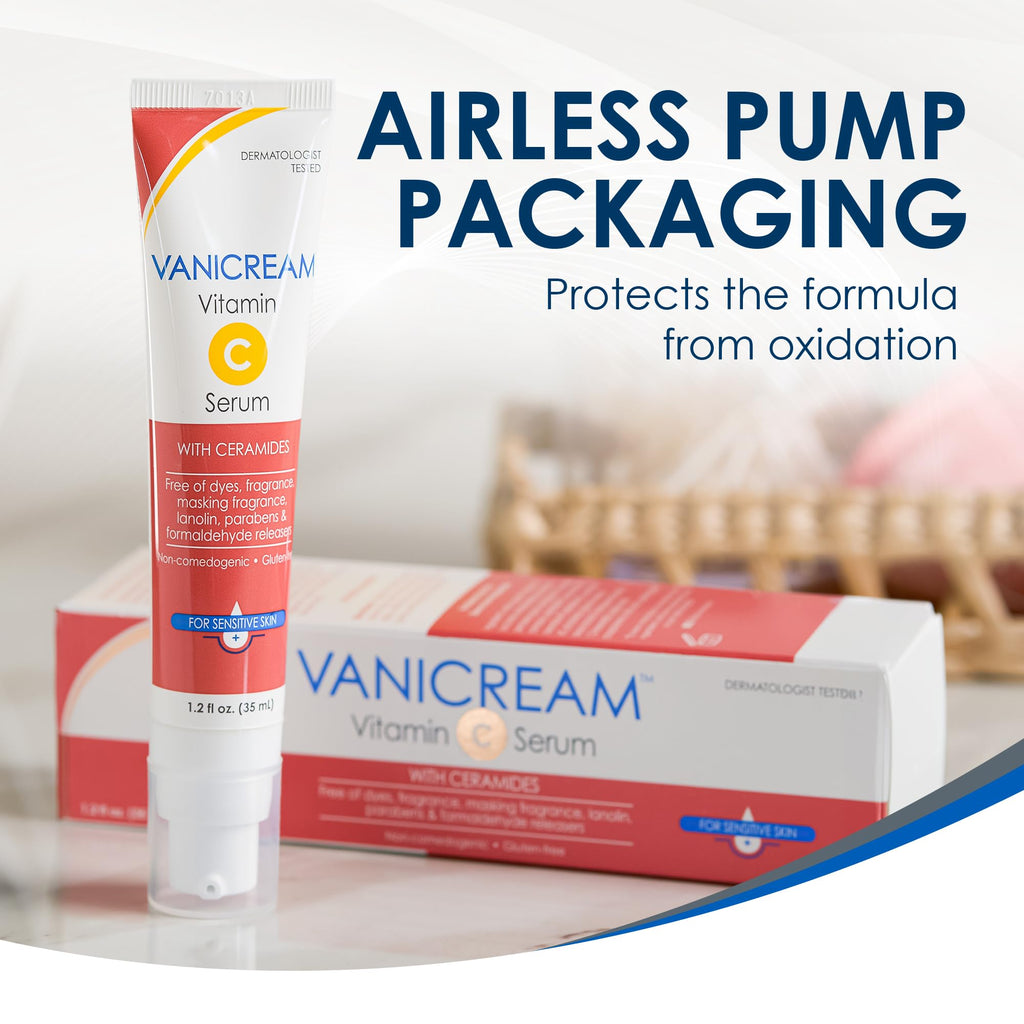 Vanicream Vitamin C Serum, 1.2 Fl Oz, Formulated without Common Irritants for Sensitive Skin, Milky and Lightweight Brightening Serum, - FENGGESTORE20