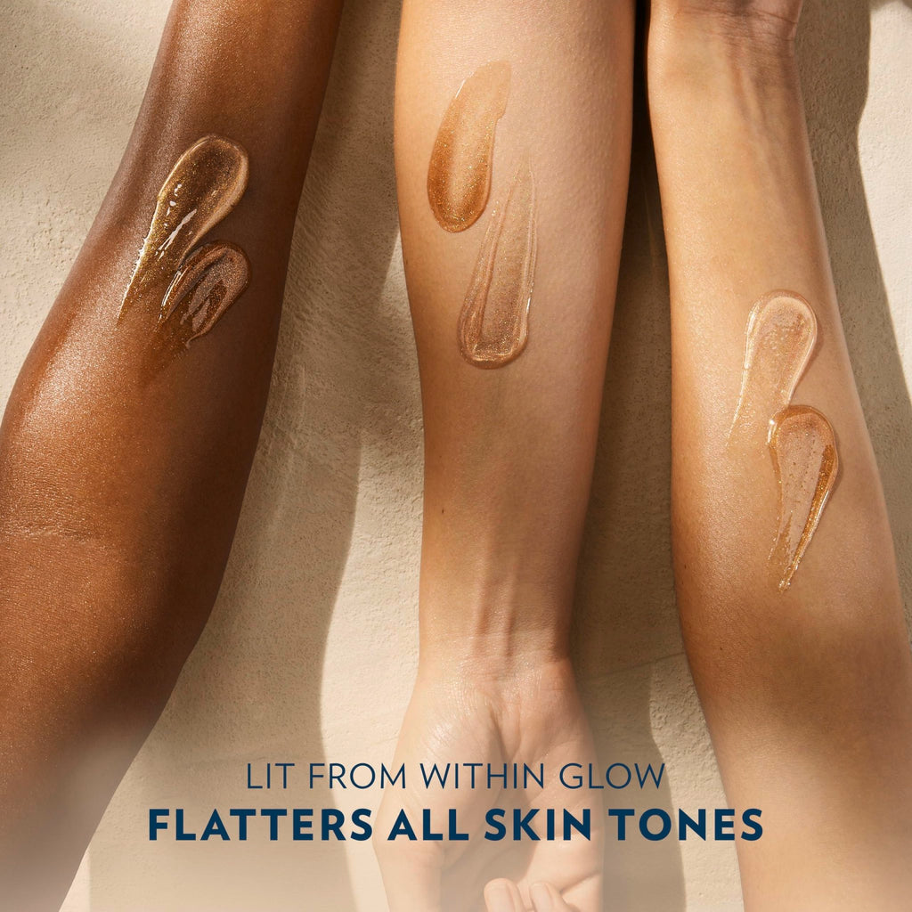 Vaseline Glazed and Glisten Sunlit Glow Body Gel Oil Vanilla Cocoa Shimmering with Ultra-Hydrating Lipids - FENGGESTORE20