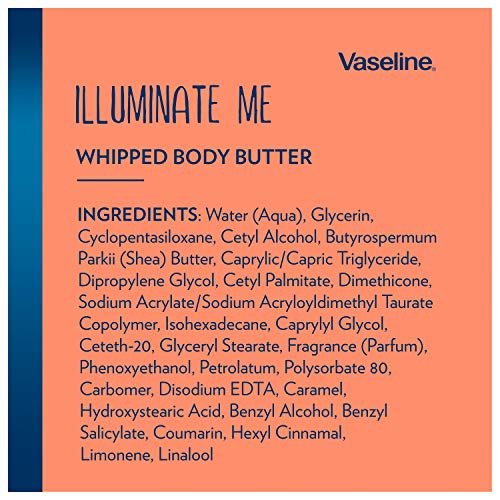 Vaseline Illuminate Me Shea Butter Whipped Body Butter for Melanin Rich Skin Provides 24 Hour Moisturization for Dry Skin 11 oz - FENGGESTORE20