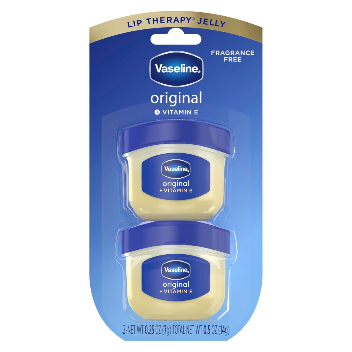 Vaseline Lip Therapy 2 Pack Original Mini For Dry, Chapped Lips Hydrating Lip Balm 0.5 oz - FENGGESTORE20