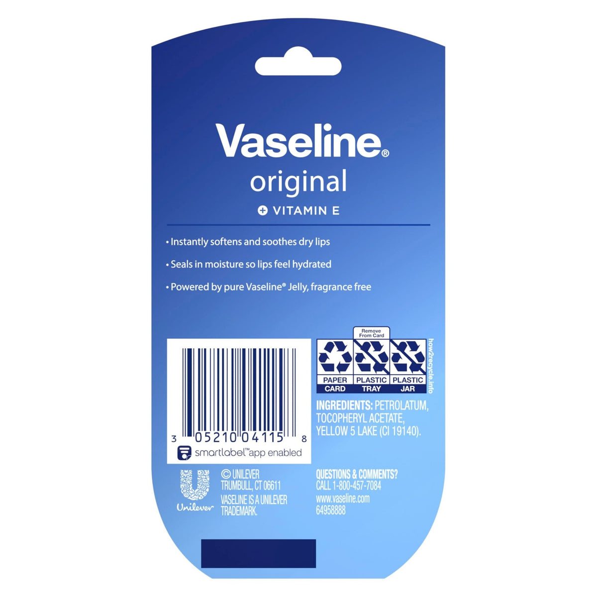Vaseline Lip Therapy 2 Pack Original Mini For Dry, Chapped Lips Hydrating Lip Balm 0.5 oz - FENGGESTORE20