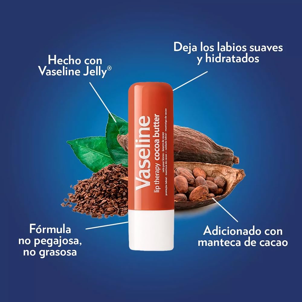 Vaseline Lip Therapy Cocoa Butter Twin Pack - FENGGESTORE20