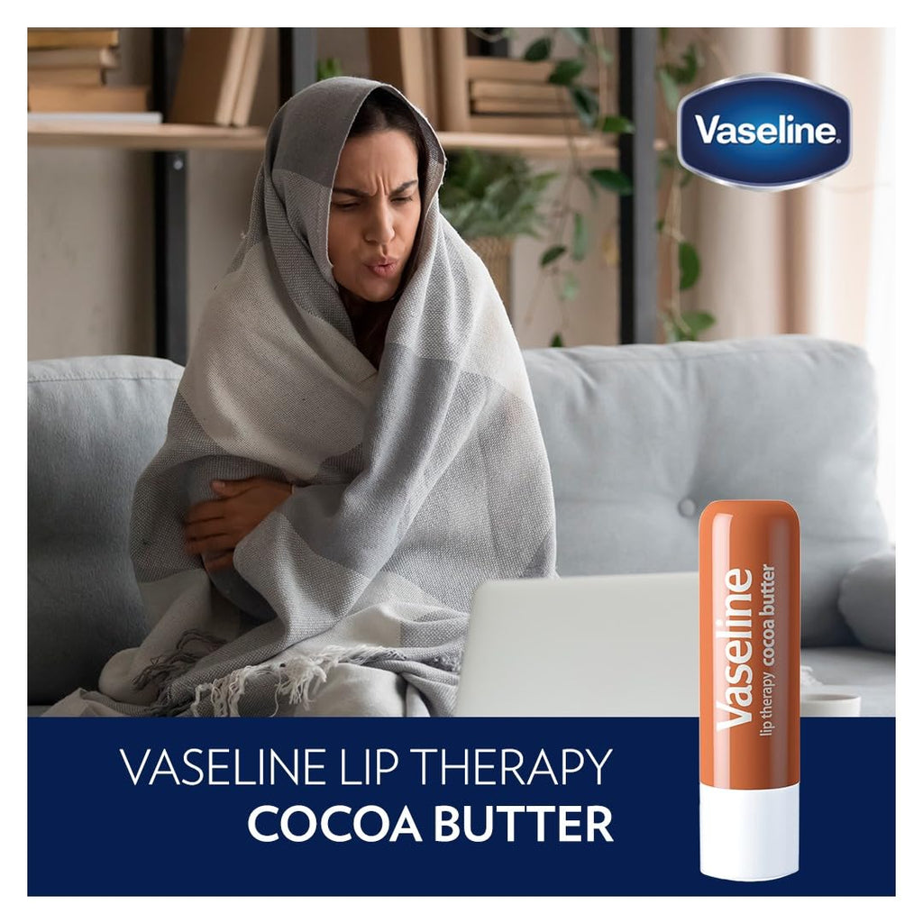 Vaseline Lip Therapy Cocoa Butter Twin Pack - FENGGESTORE20