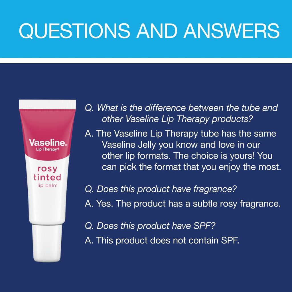 Vaseline Lip Therapy Rosy Lips Moisturizing Lip Balm - Twin Pack (2-Pack) - FENGGESTORE20