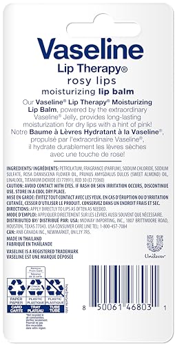 Vaseline Lip Therapy Rosy Lips Moisturizing Lip Balm - Twin Pack (2-Pack) - FENGGESTORE20