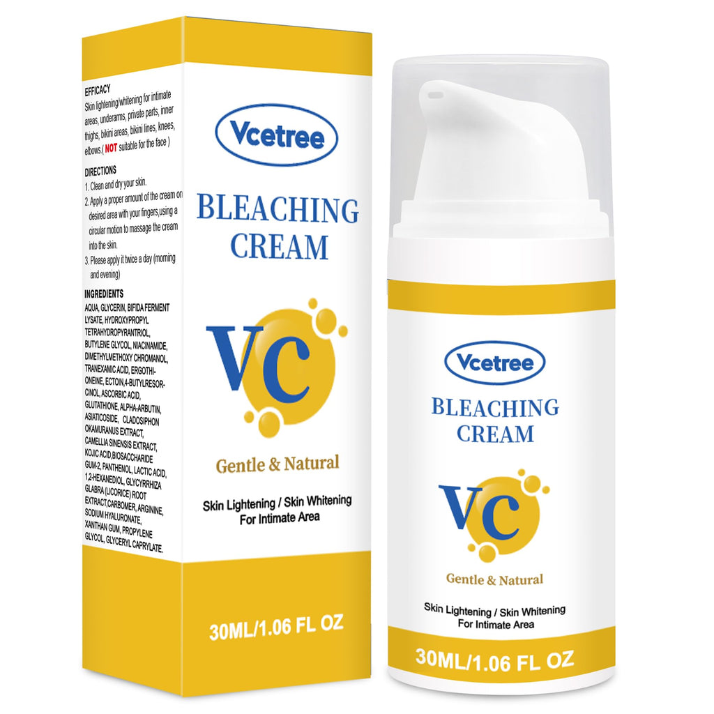 Vcetree Skin Bleaching Cream Skin Lightening for Body Intimate Areas, Private Parts, Underarm, Knees, Elbows, Inner Thigh, Bikini Area - FENGGESTORE20