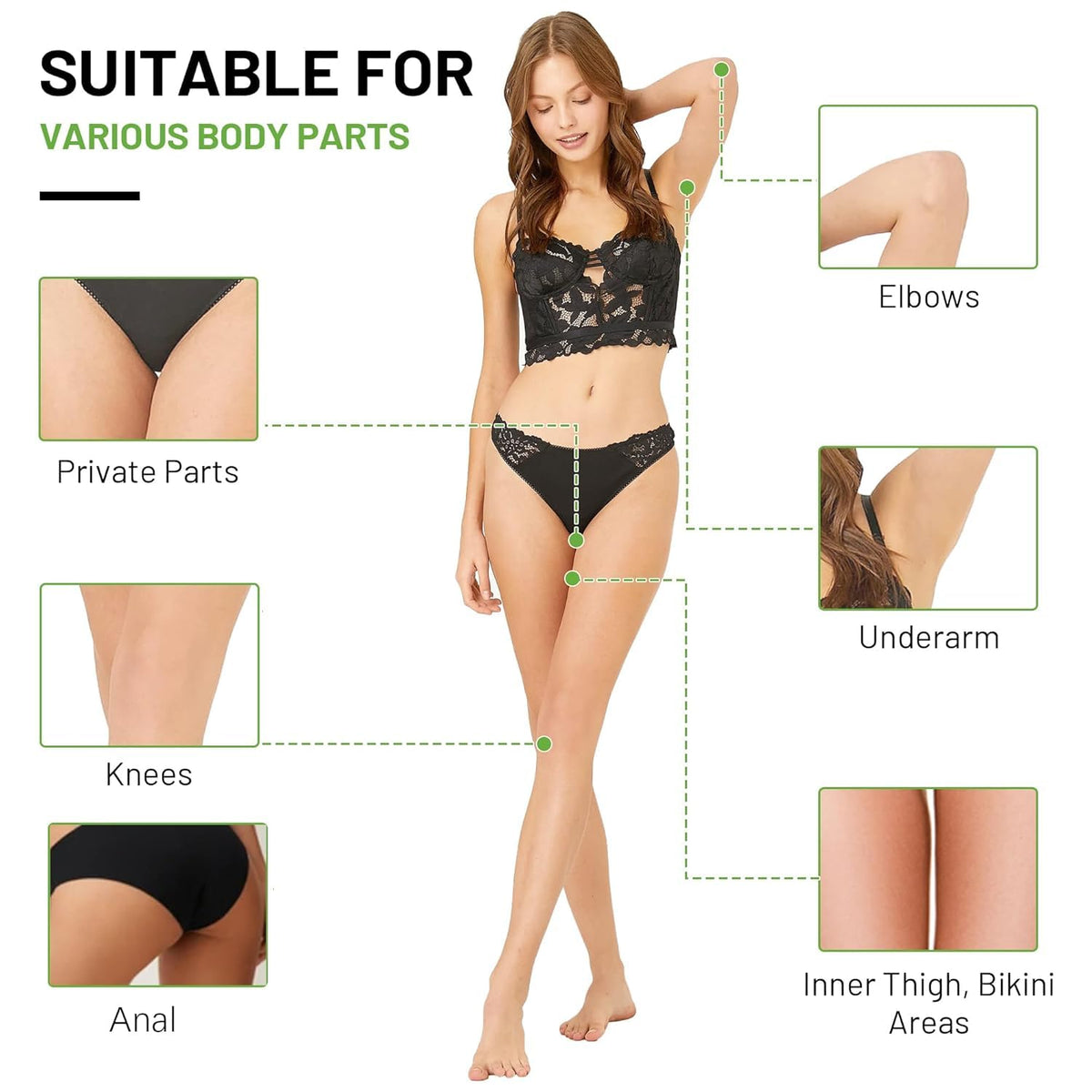 Vcetree Skin Bleaching Cream Skin Lightening for Body Intimate Areas, Private Parts, Underarm, Knees, Elbows, Inner Thigh, Bikini Area - FENGGESTORE20