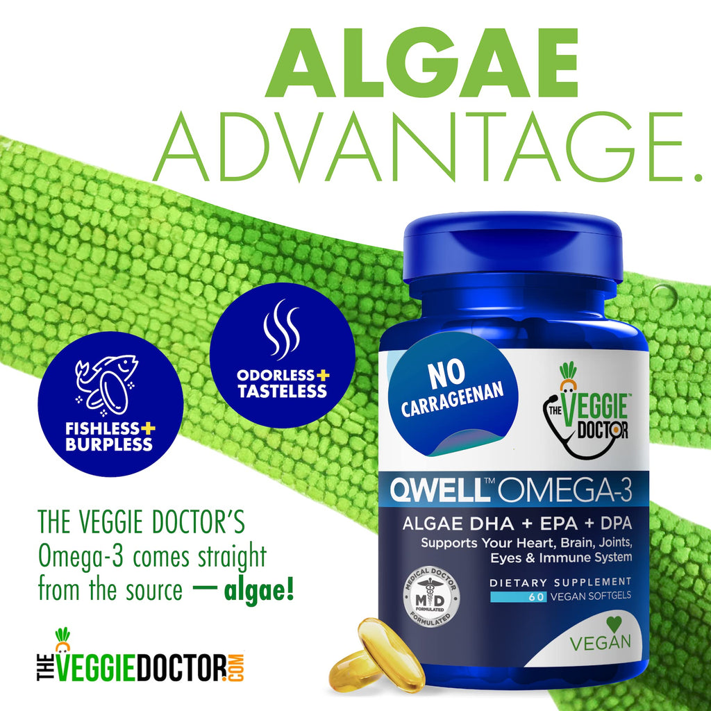 Vegan Omega 3 Supplement – Algae Omega 3 with DHA EPA DPA – Vegan Capsules from Algal – Fish Oil Alternative – Plant-Based Algae Oil Formula – Non-GMO - FENGGESTORE20