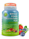 Vegan Whole Food Daily Multivitamin with Iron, Methylated Multivitamin for Women and Men, Made with Fruits & Vegetables, B-Complex, Probiotics, Enzymes - FENGGESTORE20